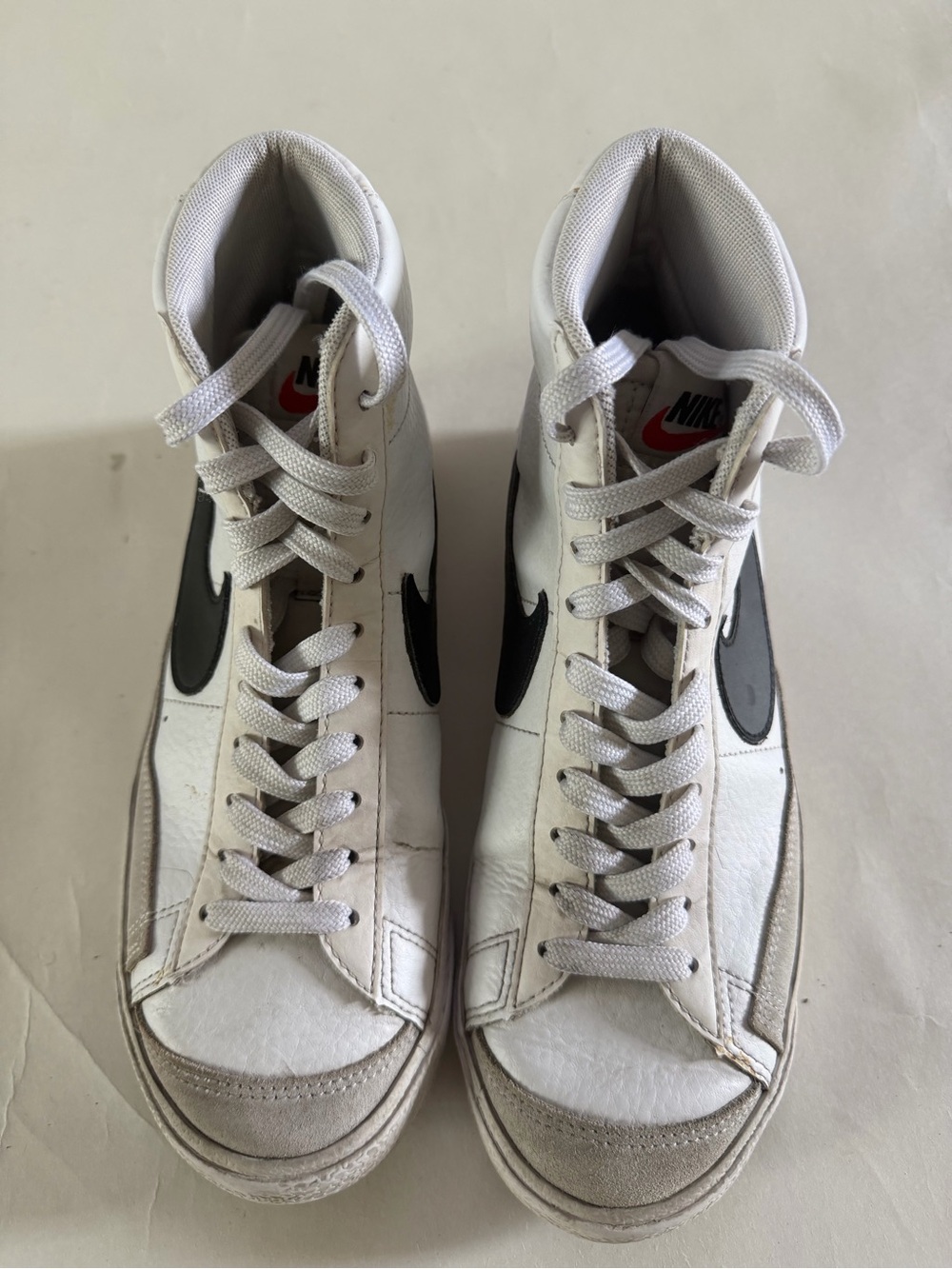 Nike White and Black High-Top Sneakers - Picture 5 of 6